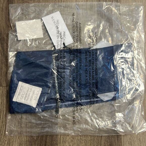 WeWoreWhat Duchesse Satin Bandeau Top Navy Size 2 - Picture 6 of 9